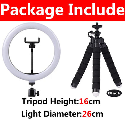 Portable 4-in-1 Selfie Stick with Tripod & LED