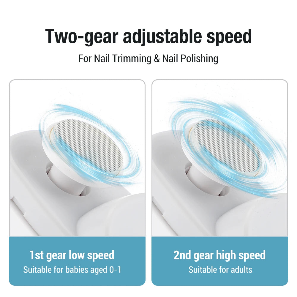 Rotatable Electric | Nail Clipper  With Light Nails Trimmer Manicure Polishing Tools