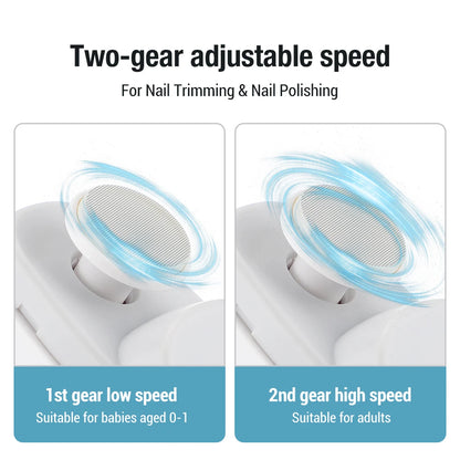 Rotatable Electric | Nail Clipper  With Light Nails Trimmer Manicure Polishing Tools