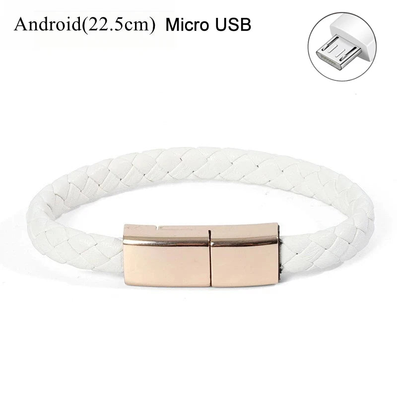 USB Bracelet Charger – Leather Design