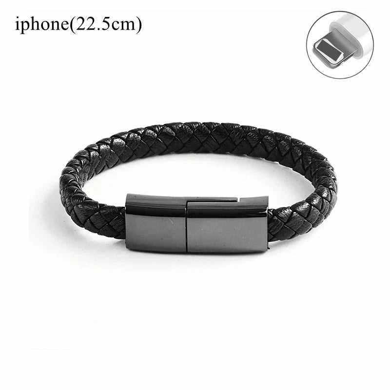 USB Bracelet Charger – Leather Design