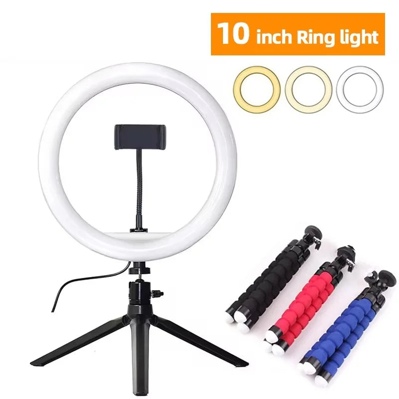 Portable 4-in-1 Selfie Stick with Tripod & LED