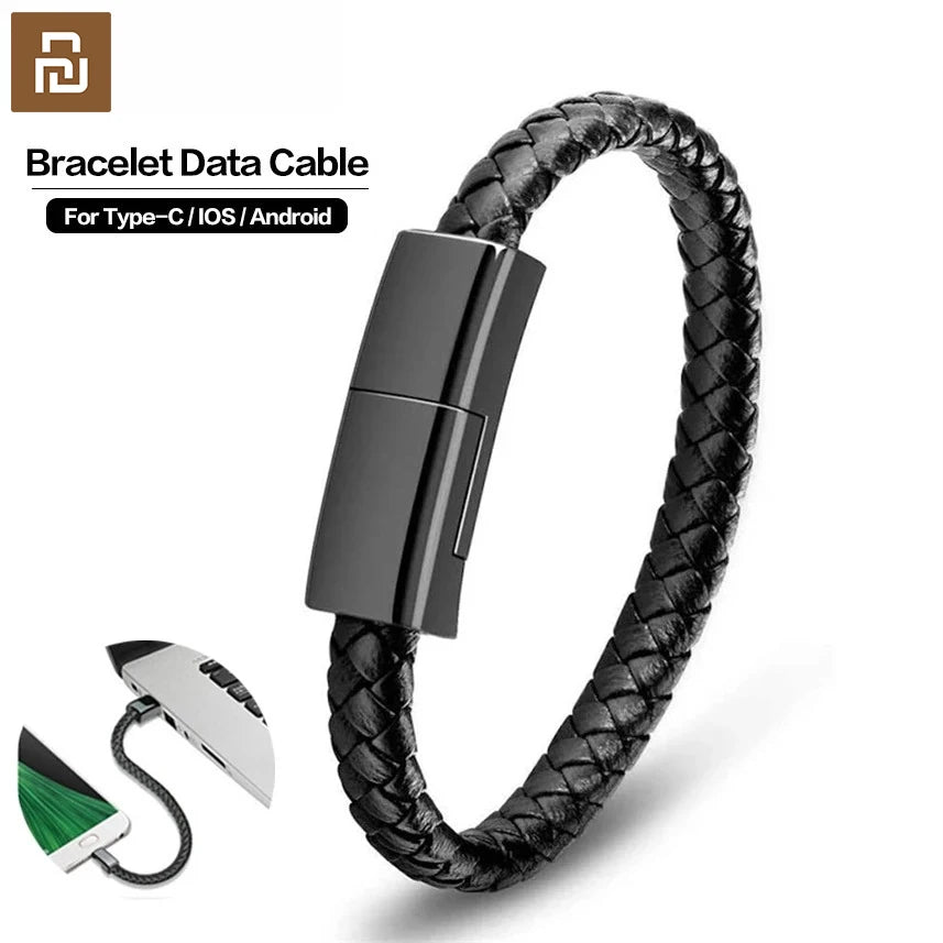 USB Bracelet Charger – Leather Design