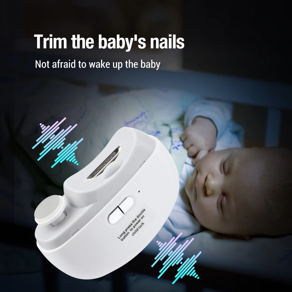 Rotatable Electric | Nail Clipper  With Light Nails Trimmer Manicure Polishing Tools