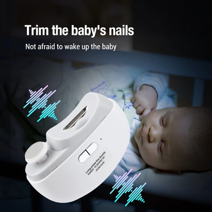 Rotatable Electric | Nail Clipper  With Light Nails Trimmer Manicure Polishing Tools