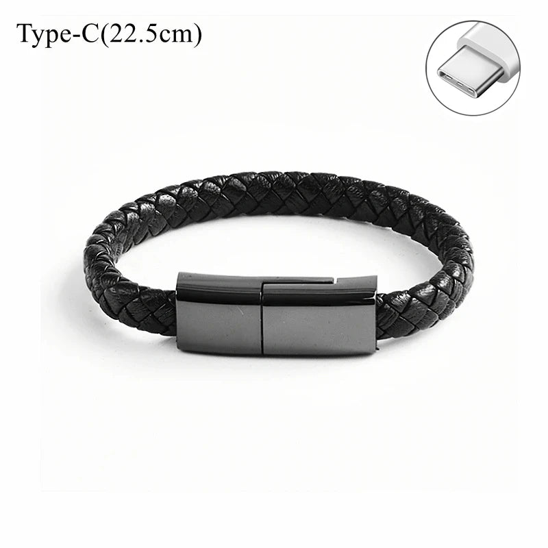 USB Bracelet Charger – Leather Design