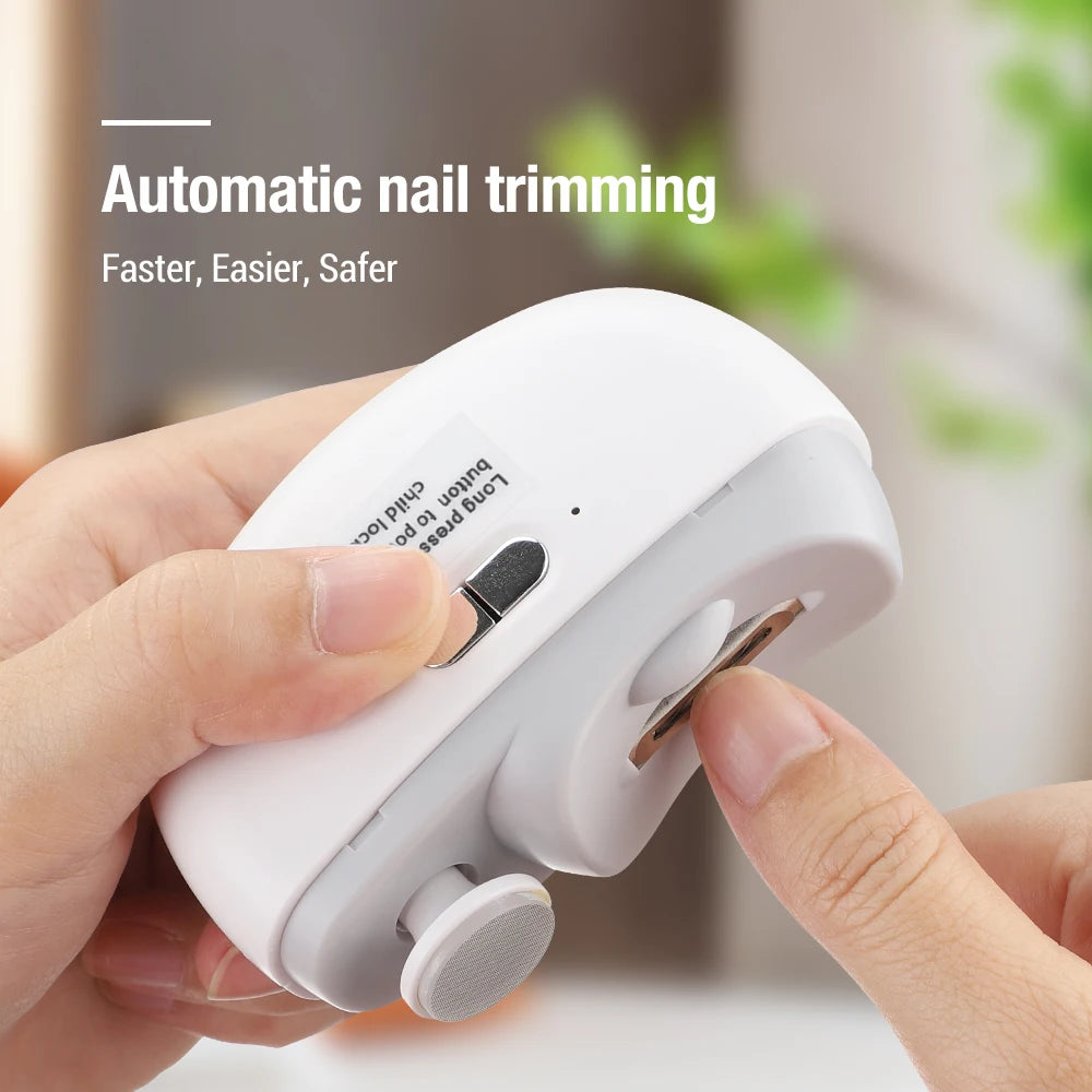 Rotatable Electric | Nail Clipper  With Light Nails Trimmer Manicure Polishing Tools