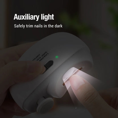 Rotatable Electric | Nail Clipper  With Light Nails Trimmer Manicure Polishing Tools