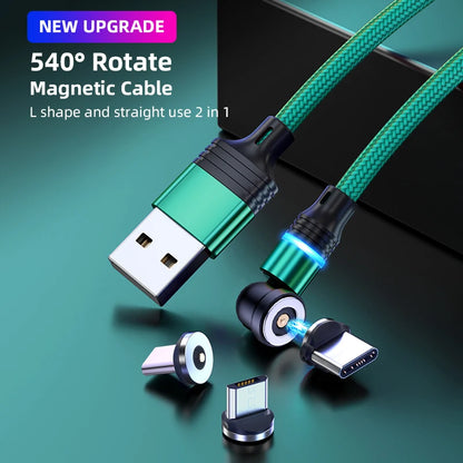 Magnetic USB Charging Cable 180° Rotate