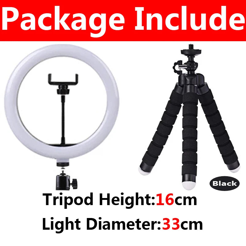 Portable 4-in-1 Selfie Stick with Tripod & LED