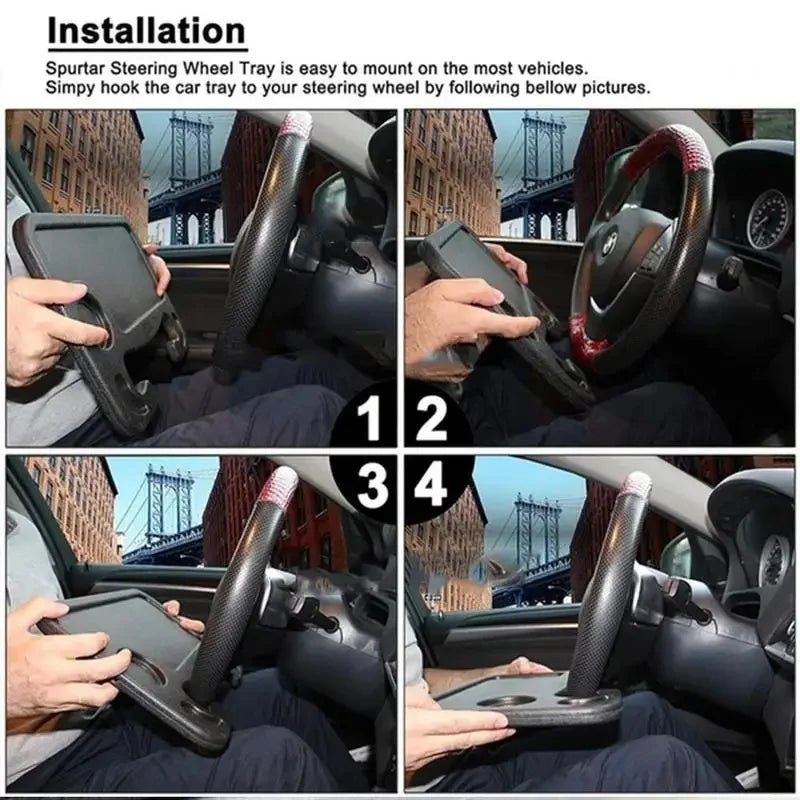 Car Steering Wheel Tray – Universal & Portable